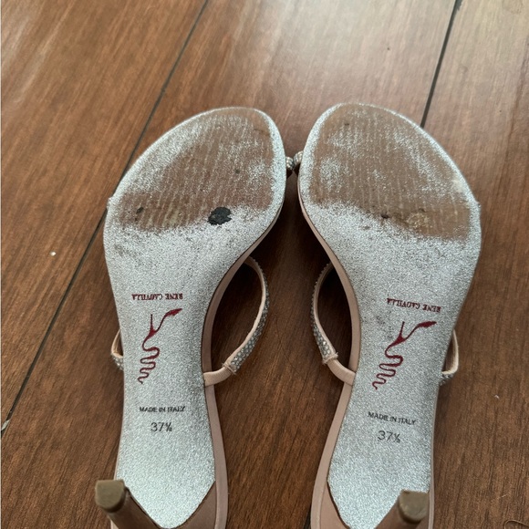 Rene Caovilla Crystal Embellished Satin Sandals - Picture 3 of 5